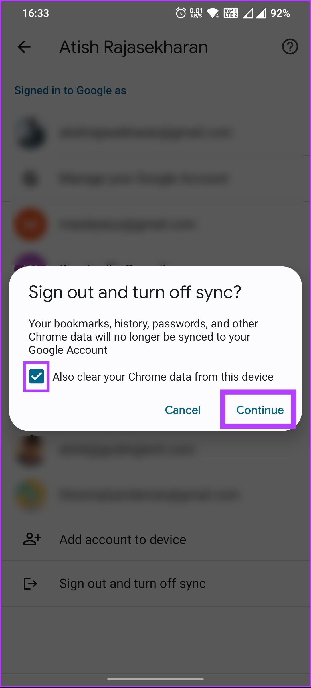 Cómo eliminar una cuenta de Google de Chrome