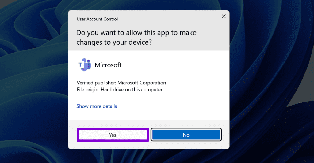 Windows 上の Microsoft Teams で問題エラーが発生した場合のトップ 7 の修正