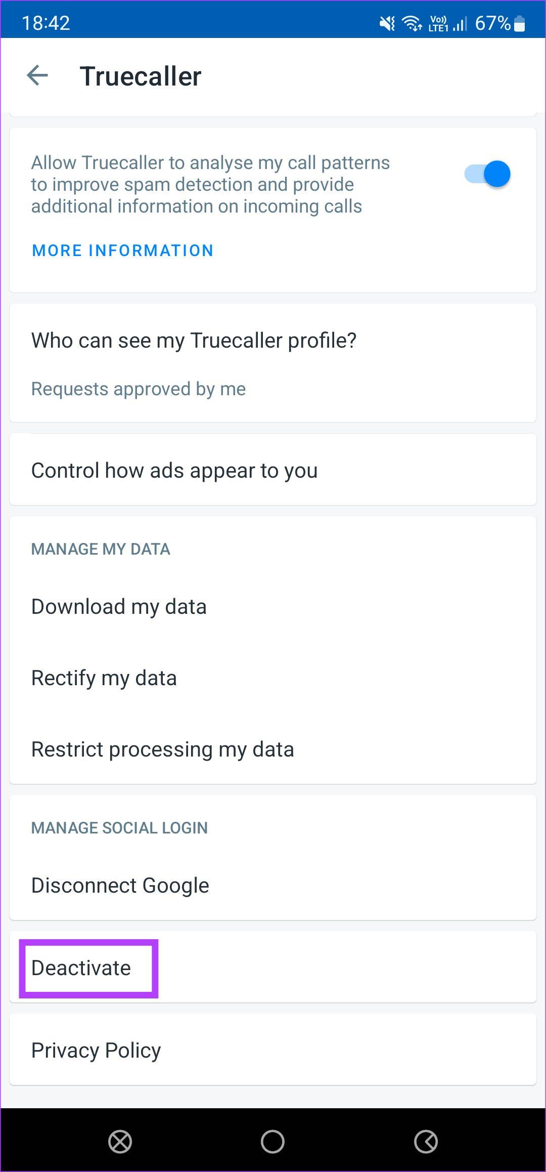 Come rimuovere il tuo numero di telefono dall'elenco di TrueCaller