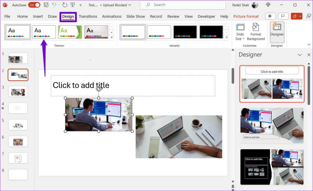 Cinco soluciones para Designer que no funcionan en Microsoft PowerPoint en Windows