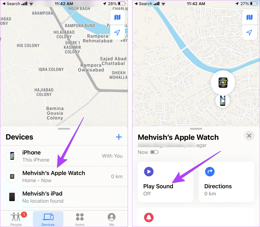 Hoe Apple Watch te pingen vanaf iPhone en vice versa