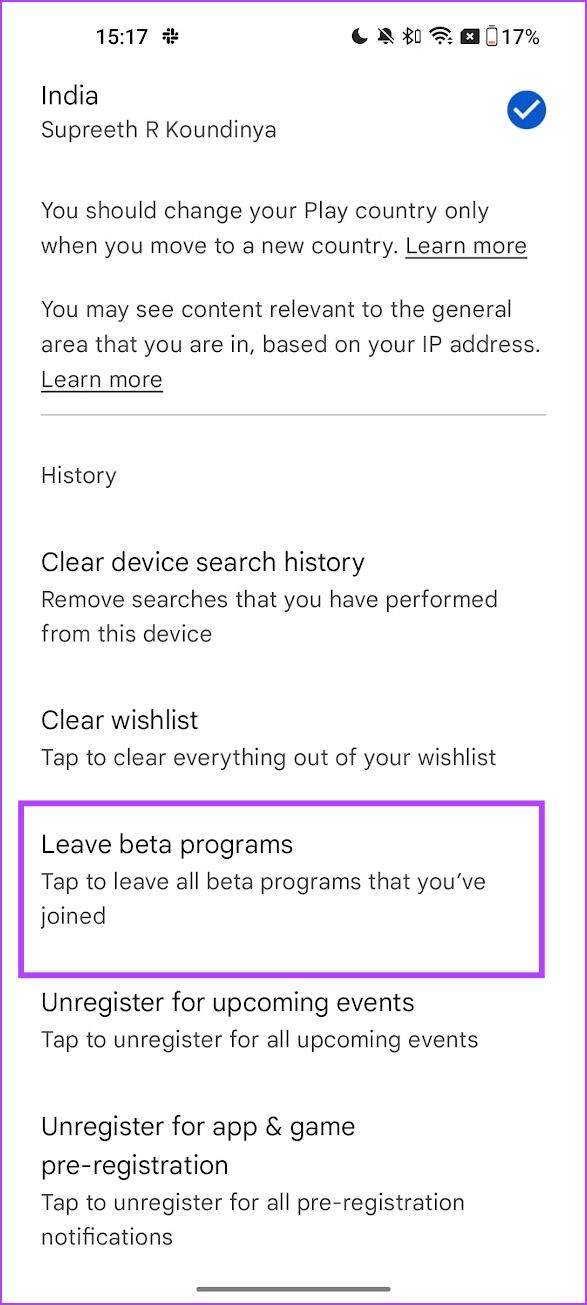 Cómo abandonar el programa Beta en Google Play Store