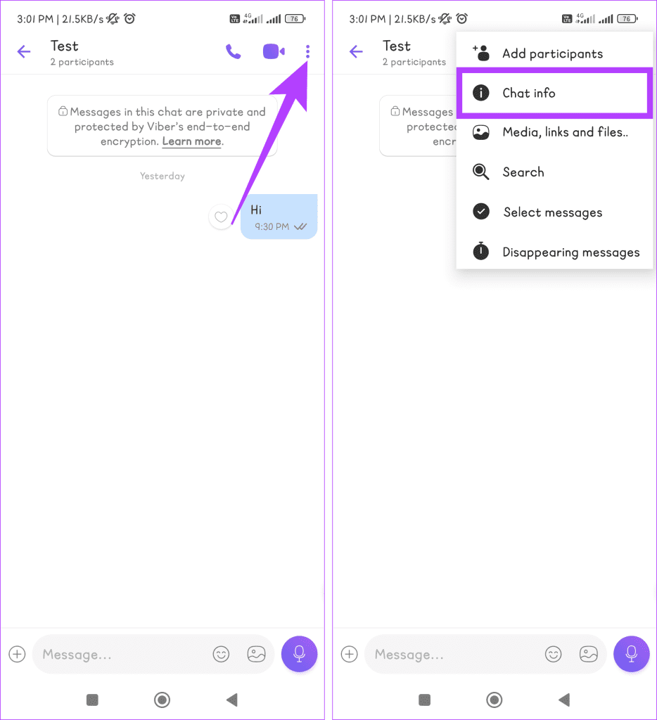 Comment supprimer des messages dans Viber