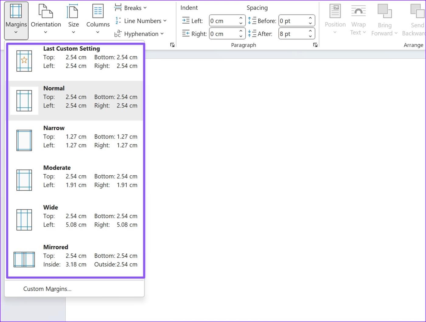 5 Möglichkeiten, das Standardseitenlayout in Microsoft Word zu ändern