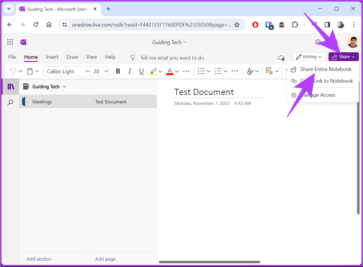 วิธีแชร์สมุดบันทึก OneNote บนเดสก์ท็อปและอุปกรณ์เคลื่อนที่