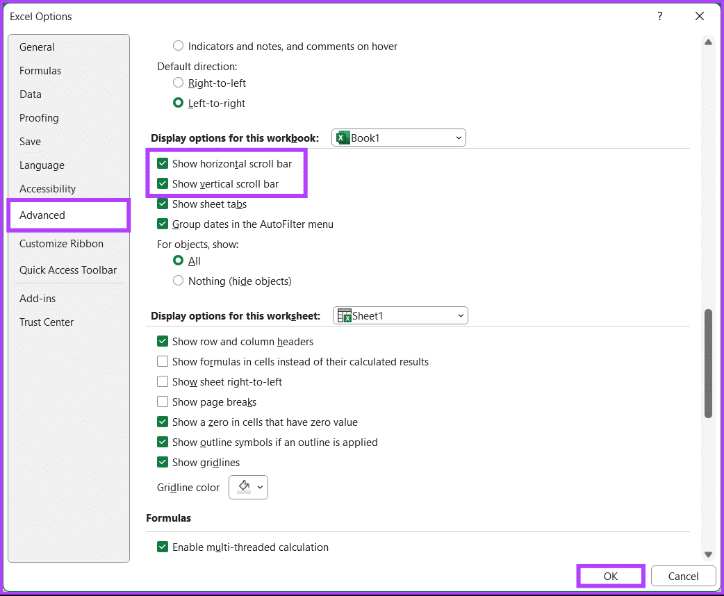 9 formas de arreglar la barra de desplazamiento que no funciona en Excel