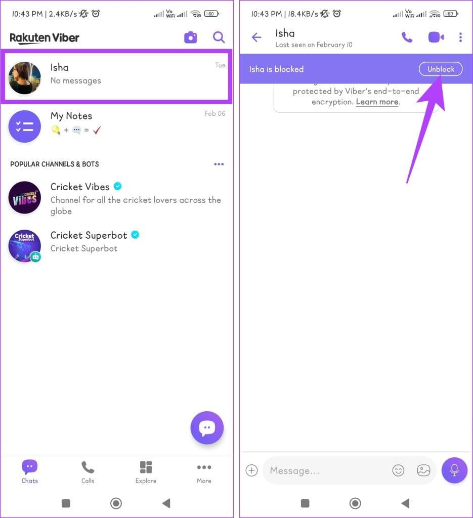 Comment bloquer ou débloquer quelqu'un sur l'application Viber