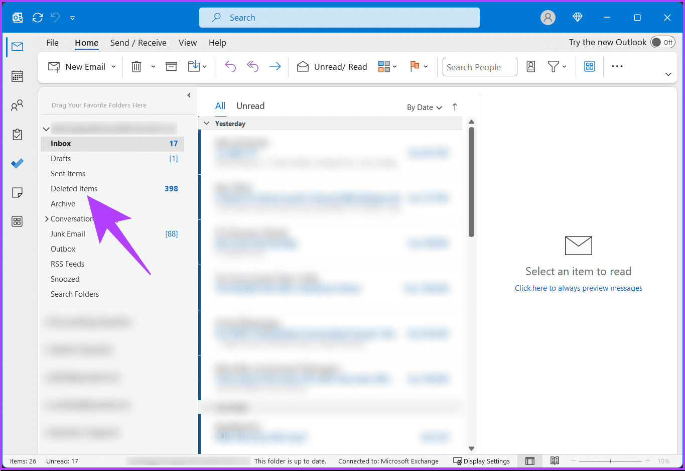 outlook comment récupérer un mail supprimé