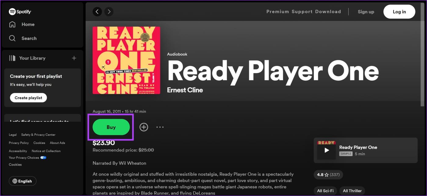 Come acquistare e ascoltare audiolibri su Spotify