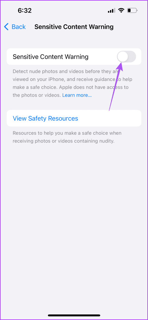 Cómo habilitar la advertencia de contenido confidencial en iPhone, iPad y Mac