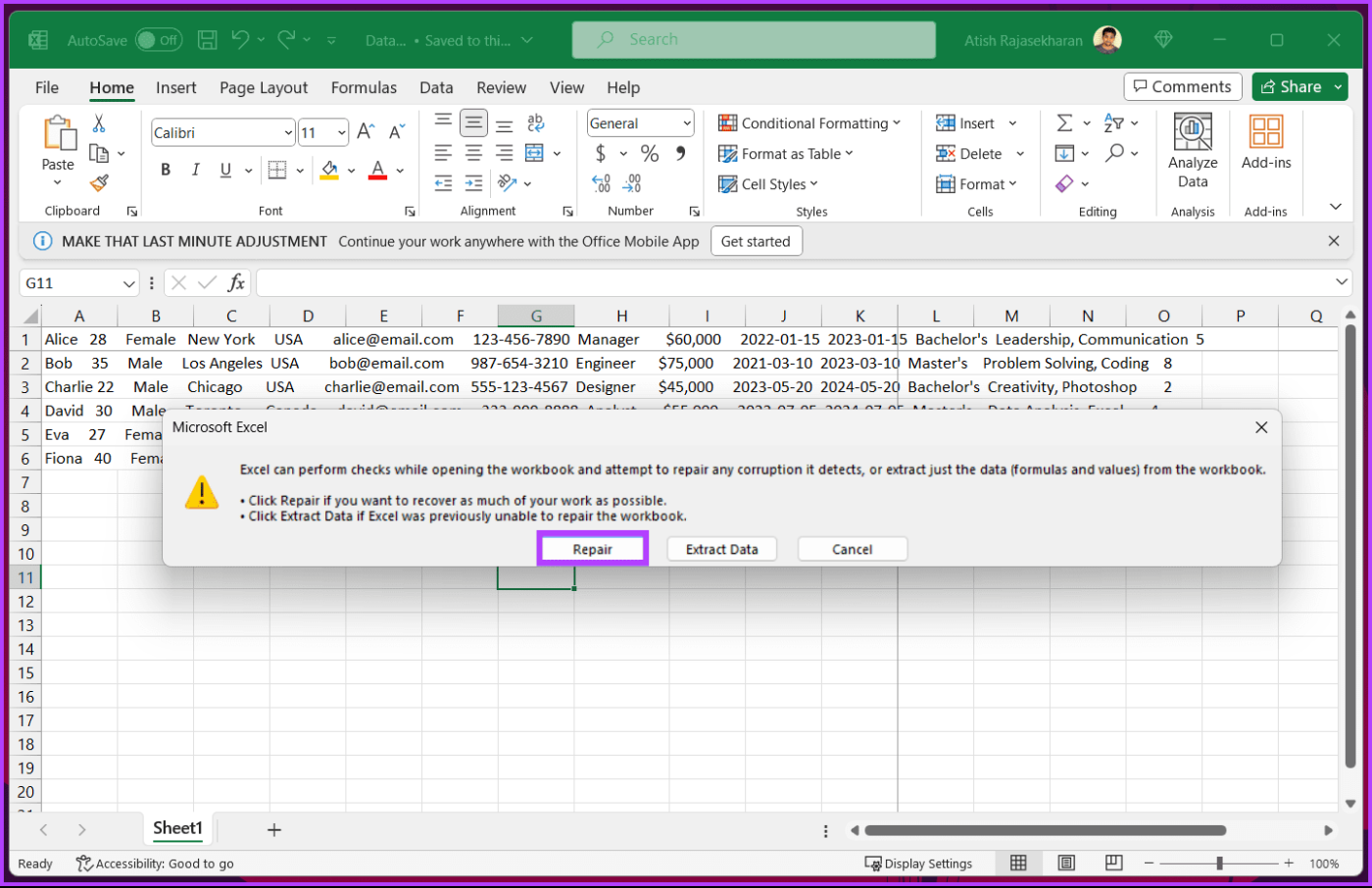 9 sposobów naprawienia paska przewijania, który nie działa w programie Excel