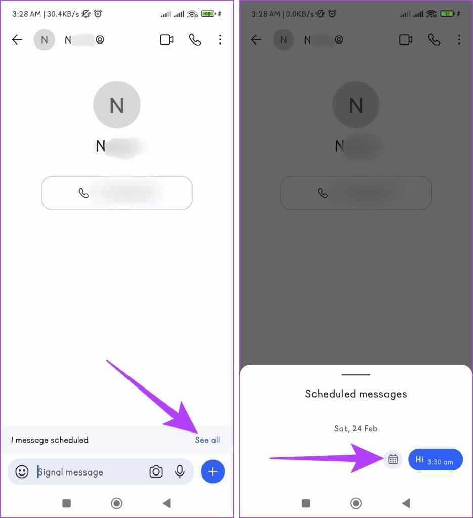 Come programmare i messaggi sull'app Signal