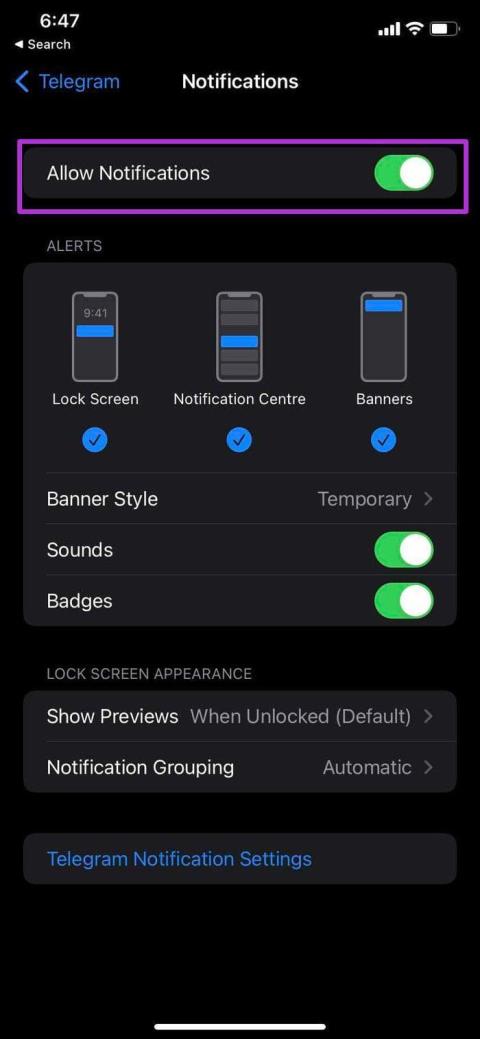 iPhoneに通知が表示されないTelegramを修正する5つの方法