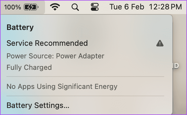 Que signifie le service de batterie recommandé sur Mac