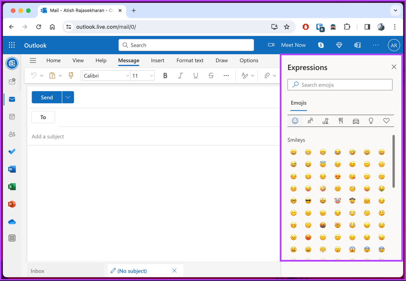 วิธีแทรก Emojis ในอีเมล Microsoft Outlook