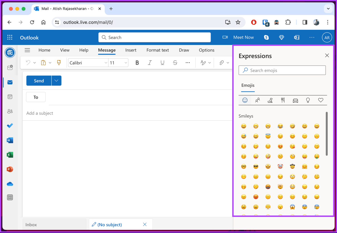 Comment insérer des émojis dans un e-mail Microsoft Outlook