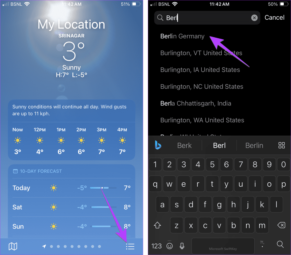 Come modificare la posizione meteo su iPhone, iPad o Apple Watch