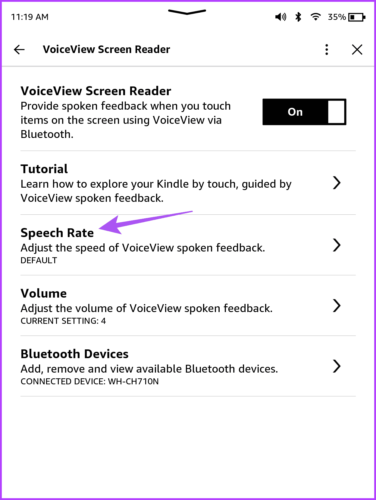 Comment utiliser la synthèse vocale sur Amazon Kindle