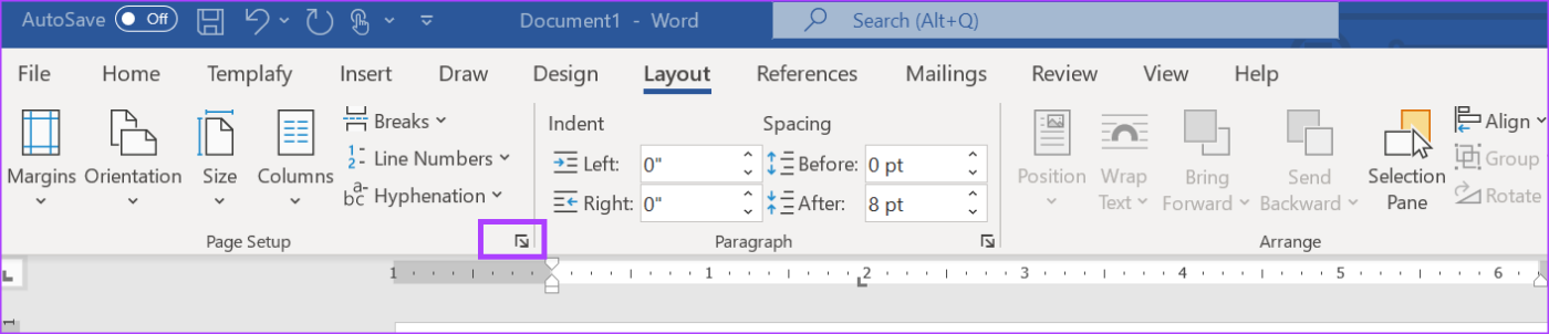 4 beste manieren om toegang te krijgen tot het dialoogvenster Pagina-instelling in Microsoft Word