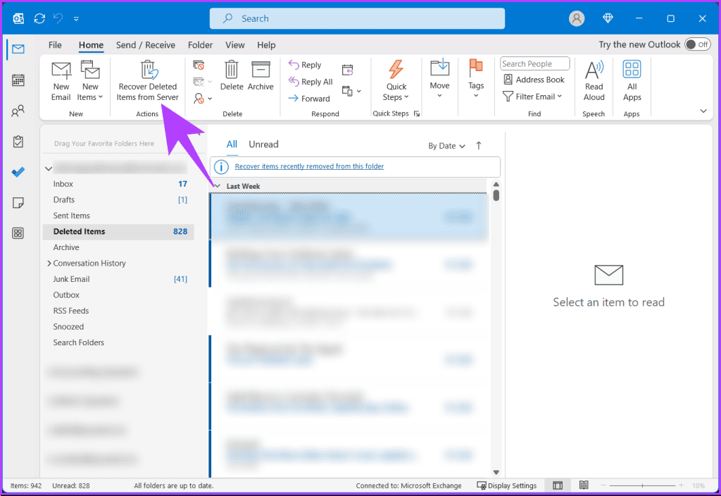 Comment récupérer un élément ou un dossier supprimé dans Outlook