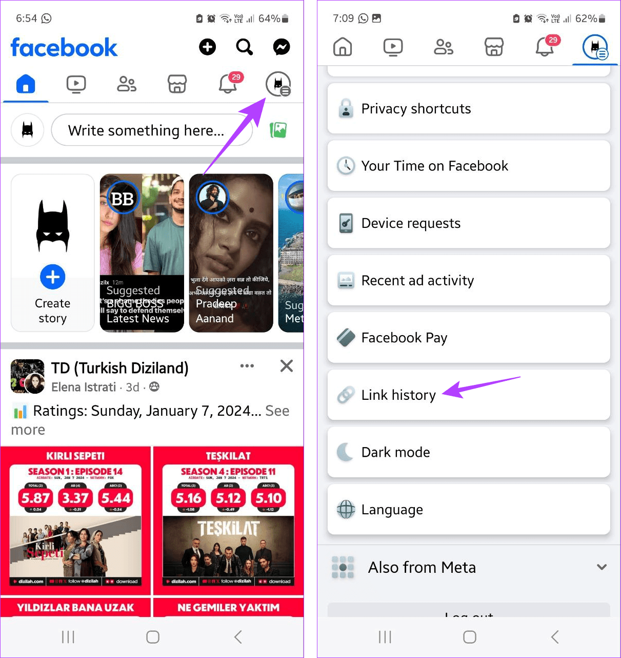 Como desativar o histórico de links do Facebook no seu celular