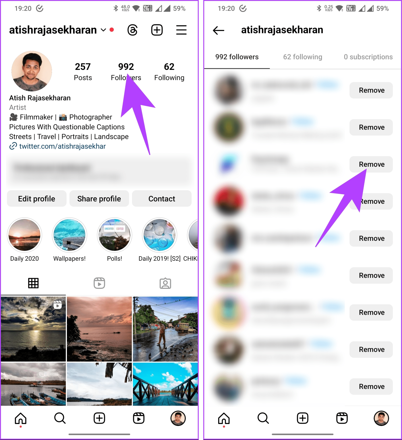 ¿Qué sucede cuando eliminas un seguidor en Instagram?