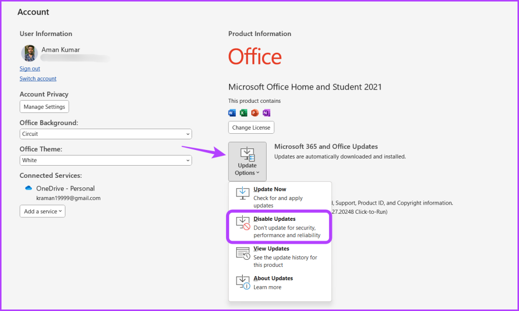 4 أفضل الطرق لتعطيل تحديثات Office على نظام التشغيل Windows 11