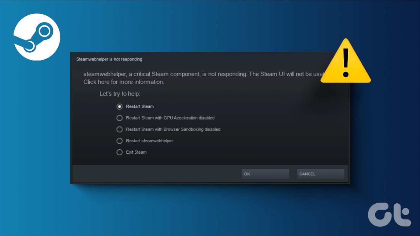 As 8 principais correções para o erro ‘Um componente crítico do Steam não está respondendo’ no Windows 11