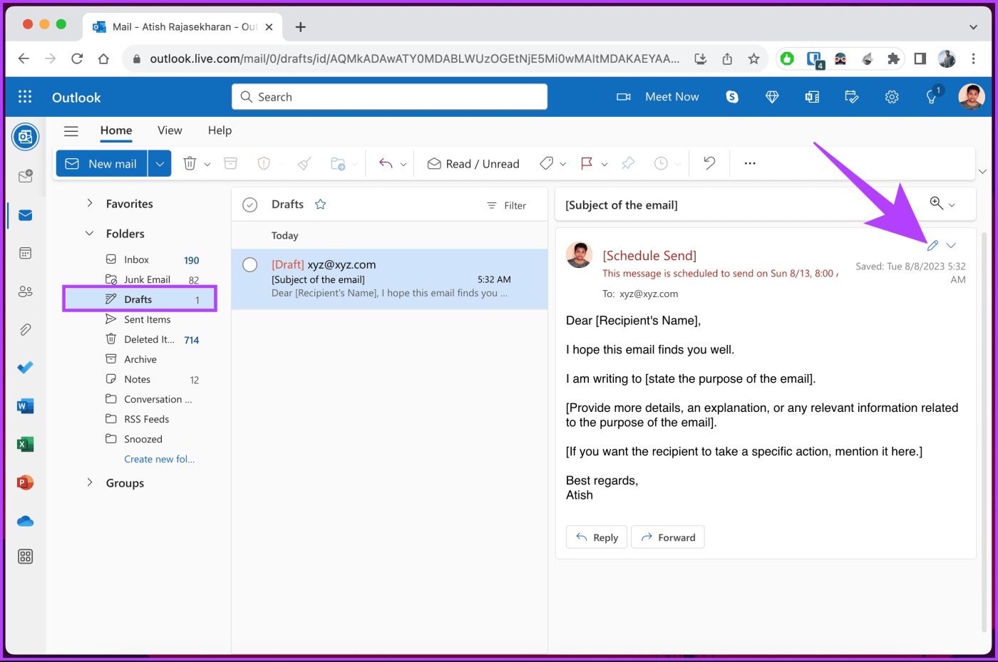 任意のプラットフォームの Outlook でメールをスケジュールする方法