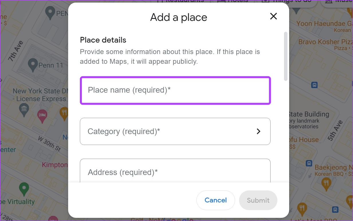 Google 지도에 위치 또는 누락된 주소를 추가하는 방법