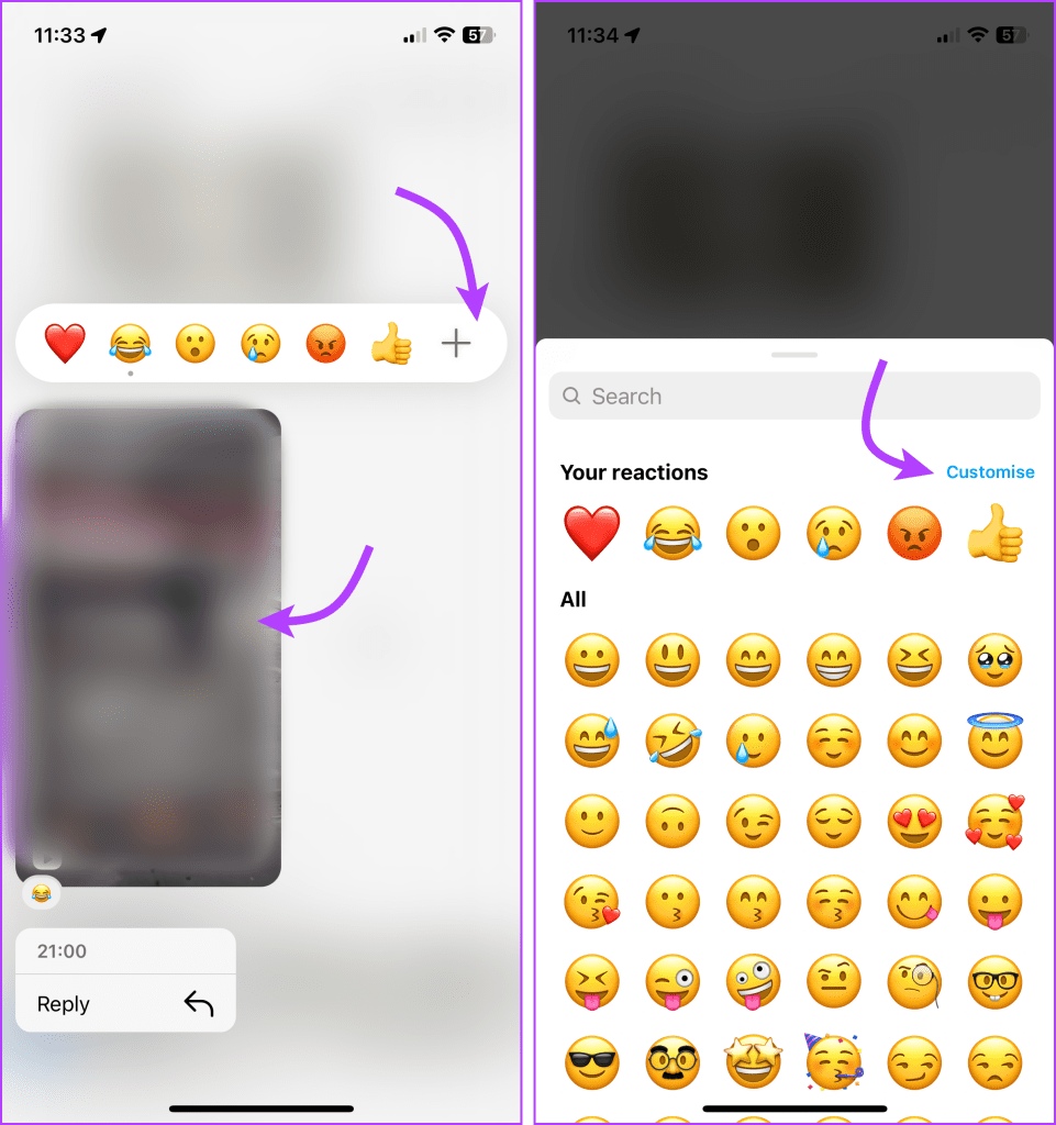 Como reagir às mensagens do Instagram com diferentes emojis