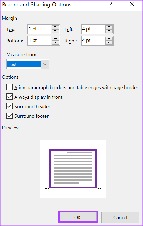 Cómo insertar y editar un borde de página en Microsoft Word