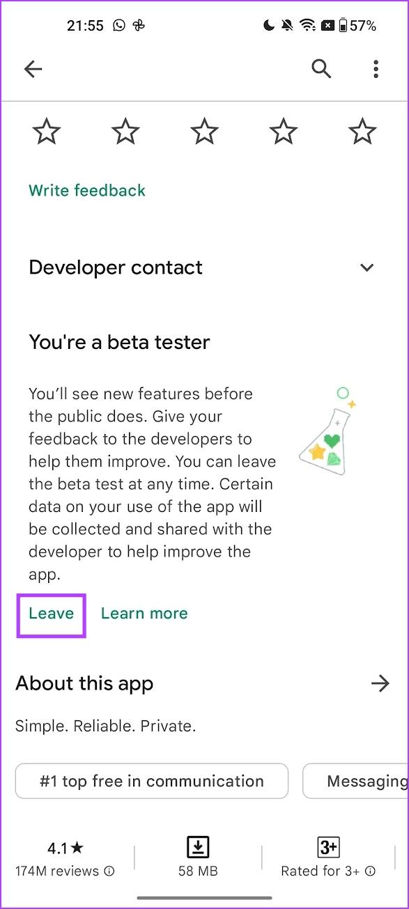 Como sair do programa beta na Google Play Store