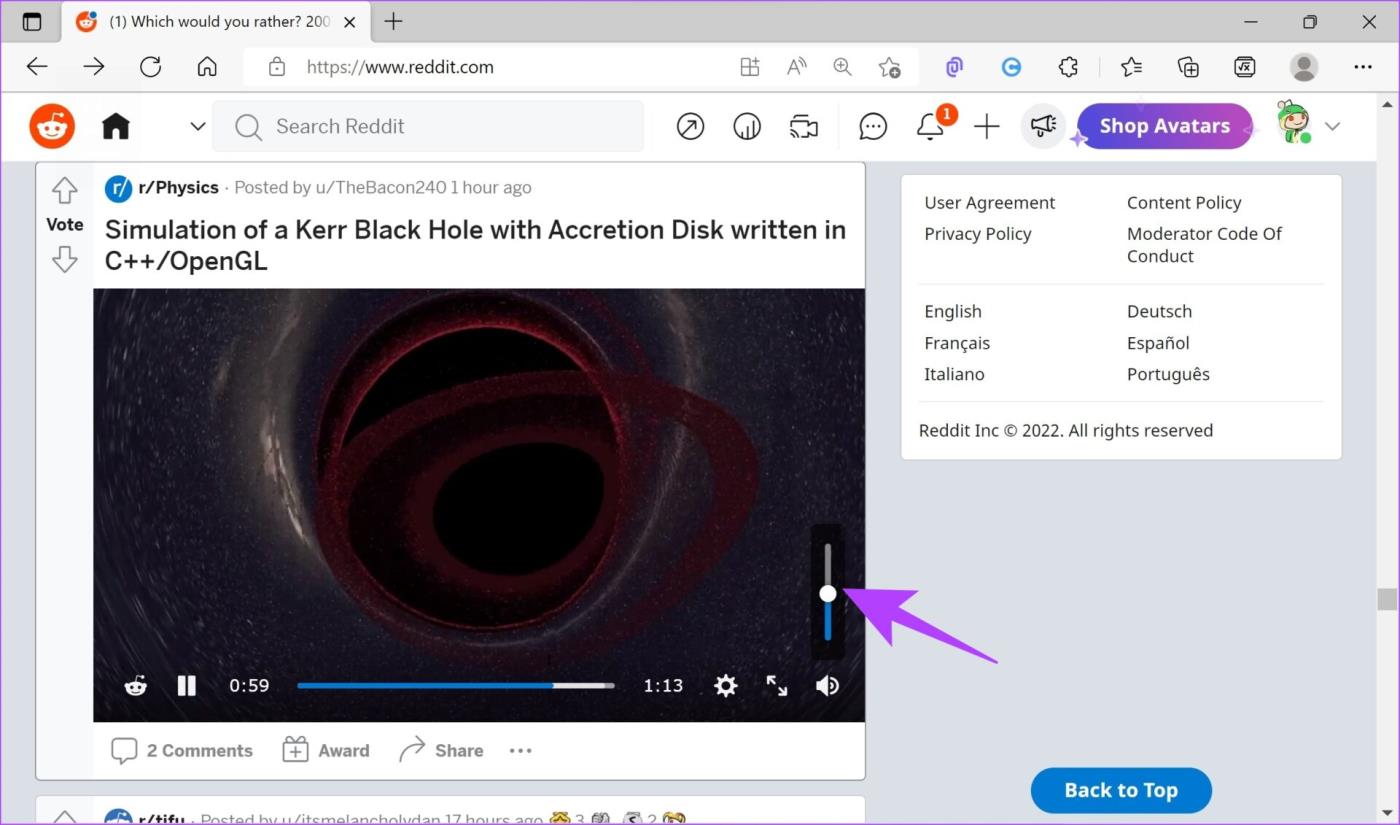 Comment obtenir du son sur les vidéos Reddit dans l'application et le navigateur