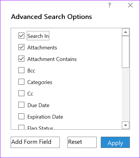 在 Microsoft Outlook 中使用搜尋列和搜尋運算子的指南