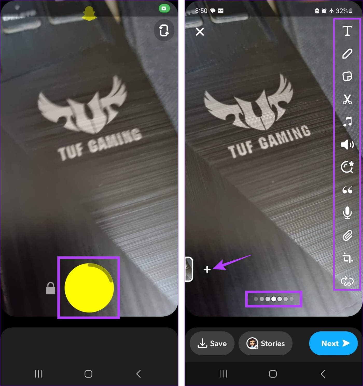 So fügen Sie Kamerarollenfotos zur Snapchat-Story hinzu