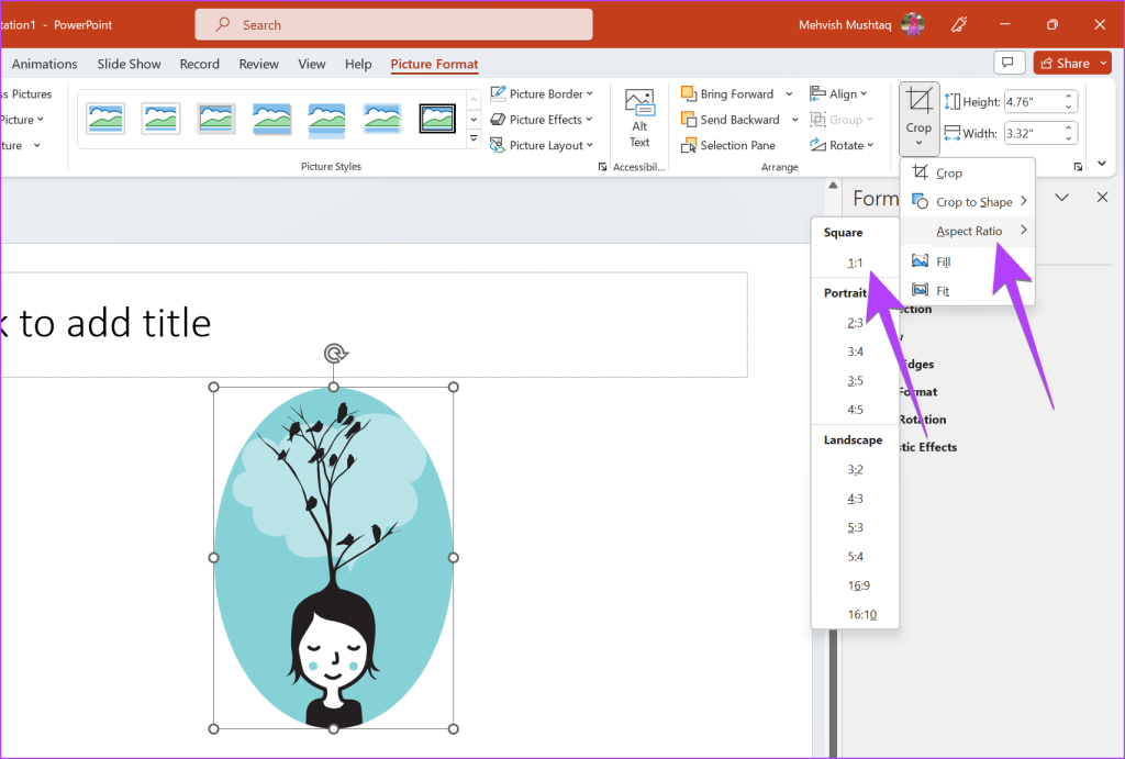 4 طرق لاقتصاص صورة في دائرة في PowerPoint