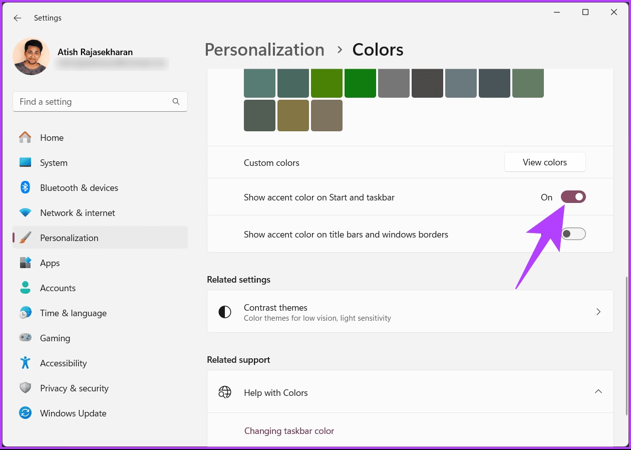 Comment changer la couleur de la barre des tâches dans Windows 11