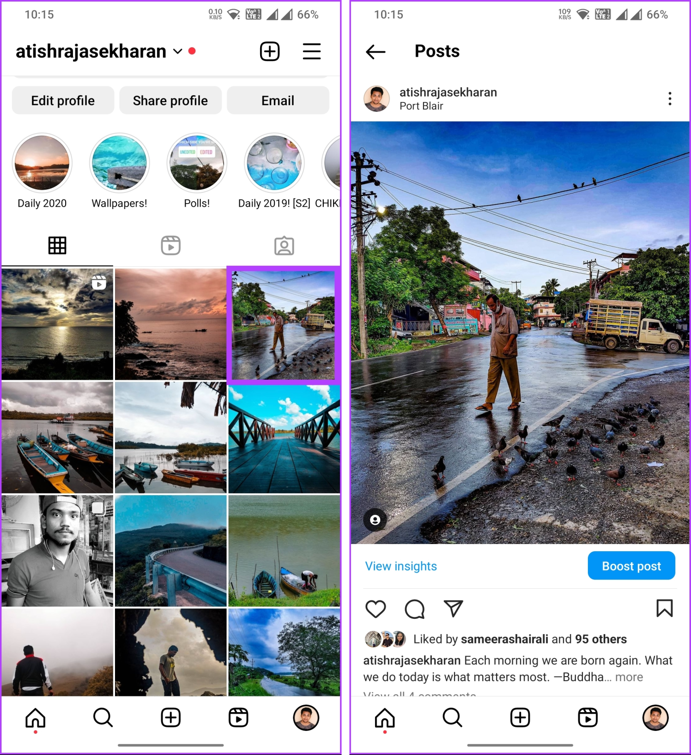 Como compartilhar uma postagem do Instagram na história do Snapchat