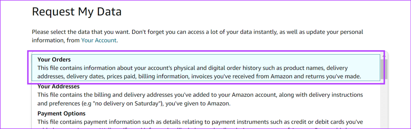 Amazon-bestelgeschiedenis zoeken en downloaden