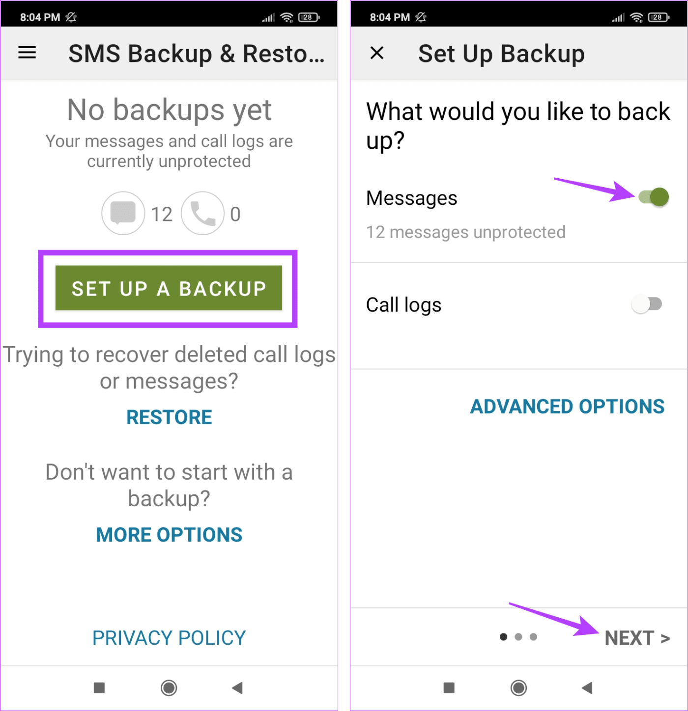 Come trasferire messaggi di testo (SMS) da Android ad Android