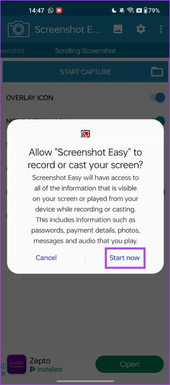 Cómo tomar capturas de pantalla con desplazamiento (largas) en Android