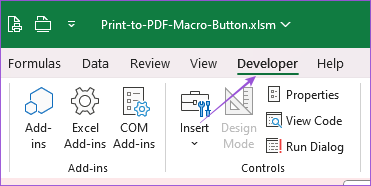 วิธีสร้างปุ่มพิมพ์เป็น PDF ใน Microsoft Excel บน Windows 11