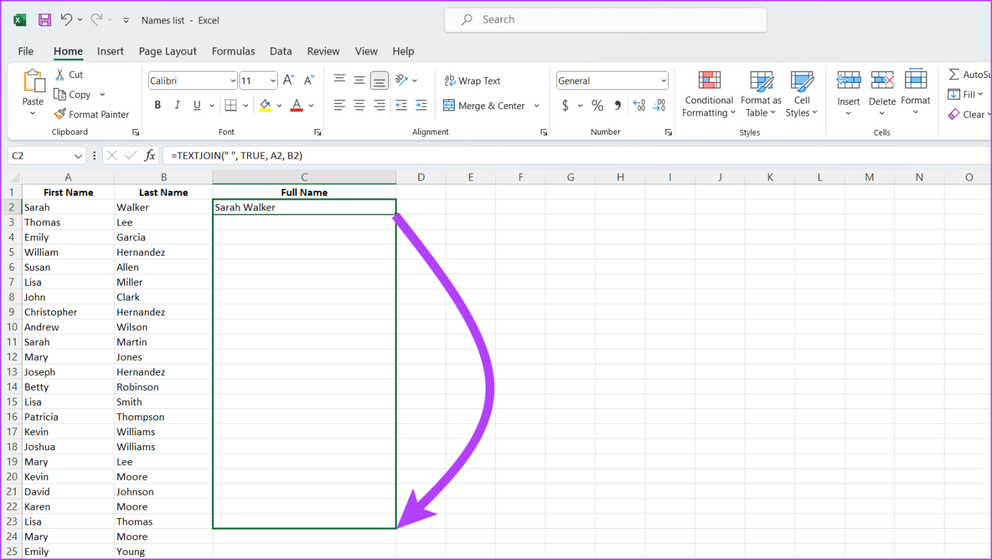 Die 6 besten Möglichkeiten, Vor- und Nachnamen in Microsoft Excel zu kombinieren