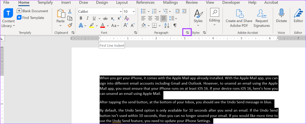 3 beste manieren om een ​​alinea in Microsoft Word te laten inspringen