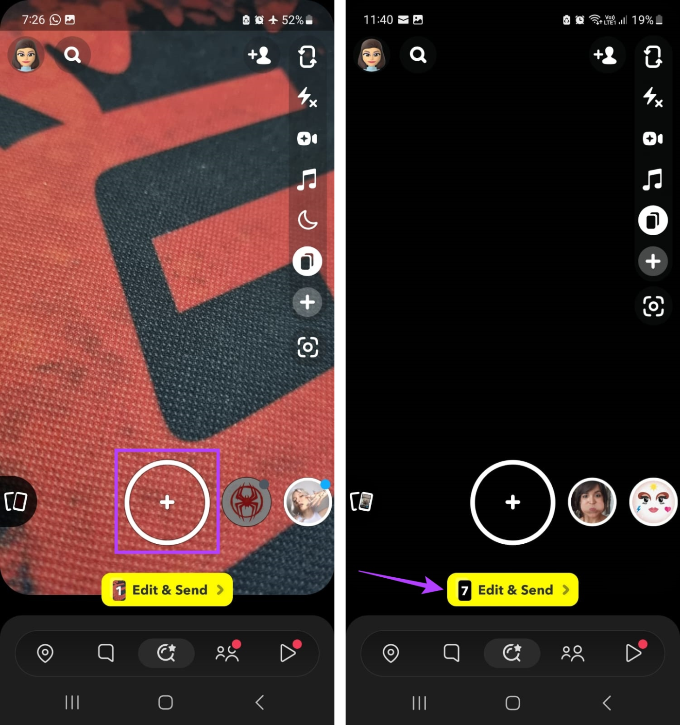 Cómo agregar fotos del carrete a la historia de Snapchat