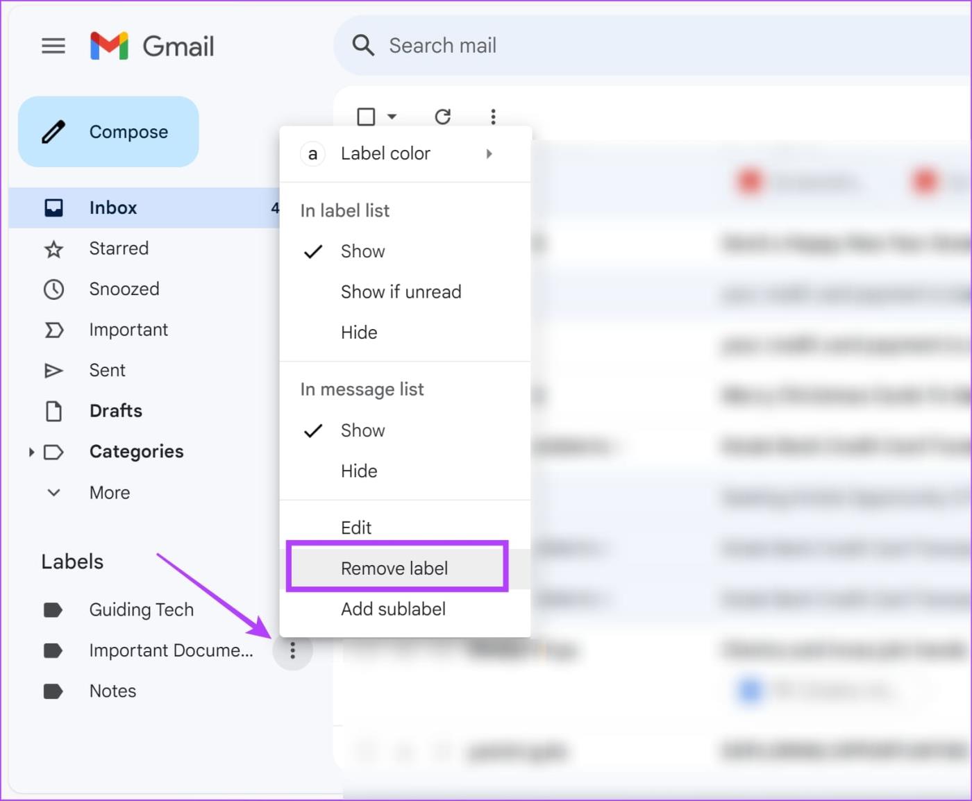 วิธีลบโฟลเดอร์หรือป้ายกำกับใน Gmail