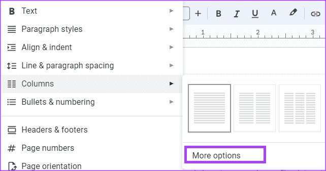 Comment créer et modifier des colonnes de texte dans Google Docs