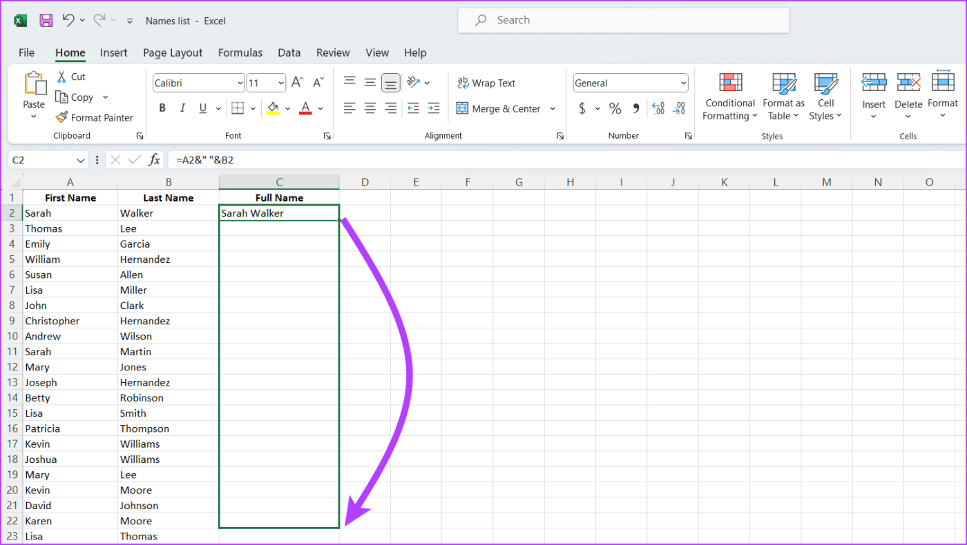 Die 6 besten Möglichkeiten, Vor- und Nachnamen in Microsoft Excel zu kombinieren