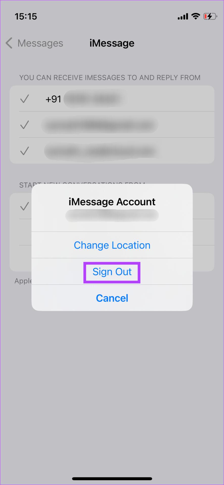 Come risolvere l'errore di mancata corrispondenza degli account iCloud e iMessage su iPhone